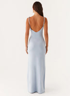 Ellopez – Maxi Dress for Women with Deep V-Neckline & Chiffon Panels