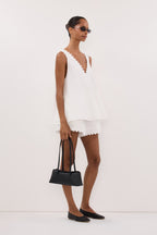 Annabel Collection | Women's Top with Deep V Neckline & Lace Trim | Elegant Sleeveless Blouse for Stylish Comfort