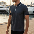 Women's Ashford Zip Polo | Cotton-polyester blend for breathability 4