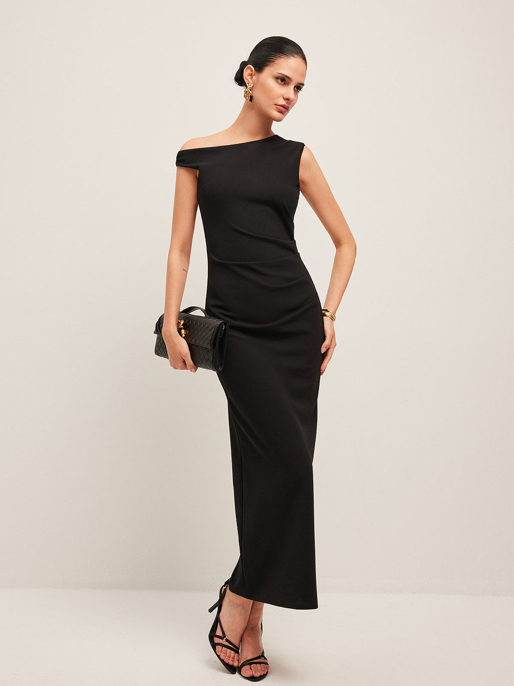 Asymmetrical Shoulder Dress