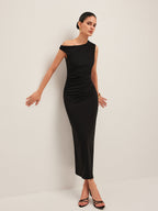 Asymmetrical Shoulder Dress
