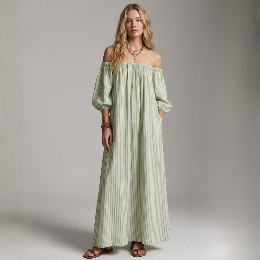 Aura Collection | Maxi Dress for Women with Off-Shoulder Design | Elegant Summer Style for Comfort and Movement