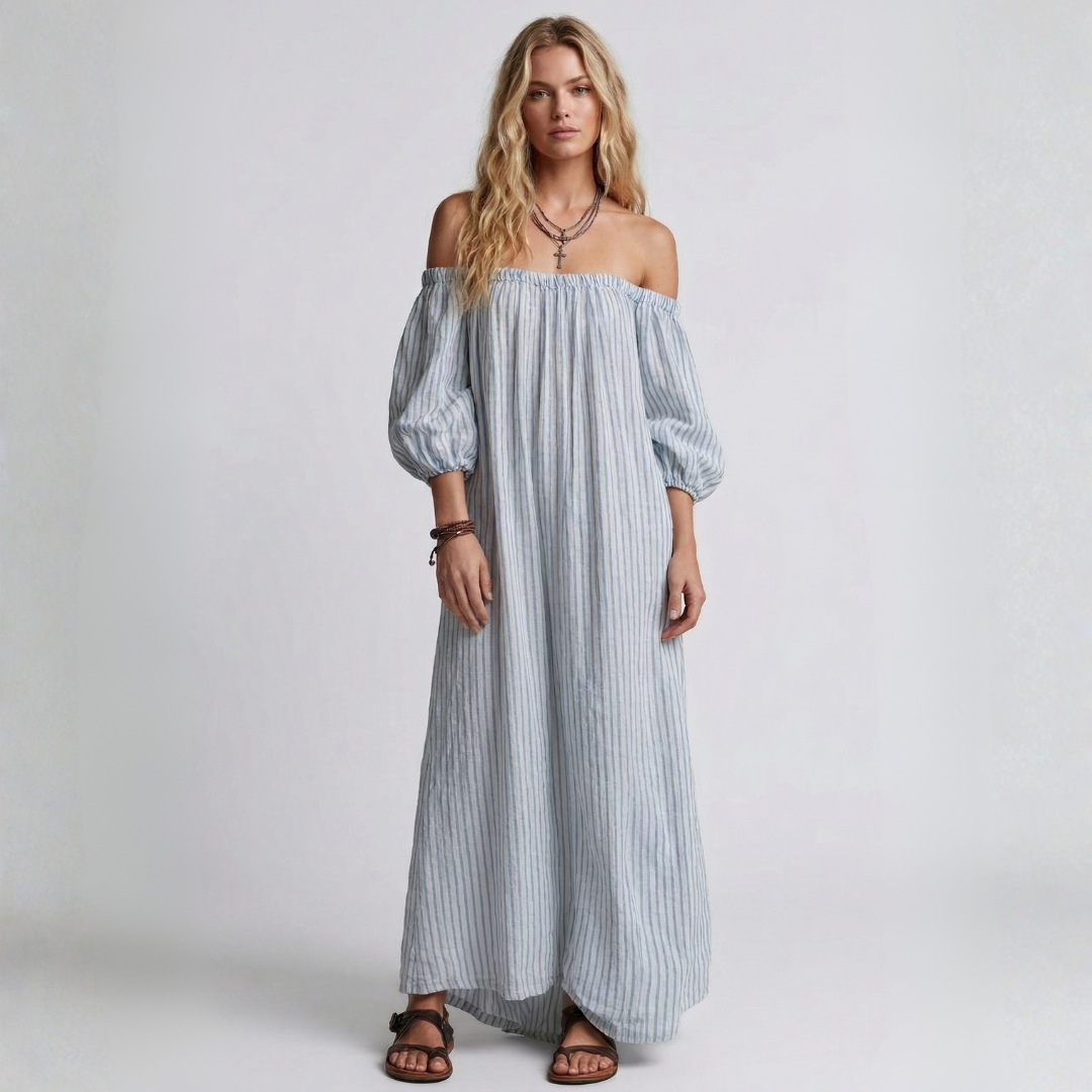 Aura Collection | Maxi Dress for Women with Off-Shoulder Design | Elegant Summer Style for Comfort and Movement