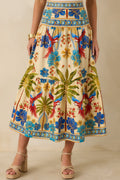 Women's Aylaya Geneva Multi Cotton Tiered Maxi Skirt | 100% Cotton 0