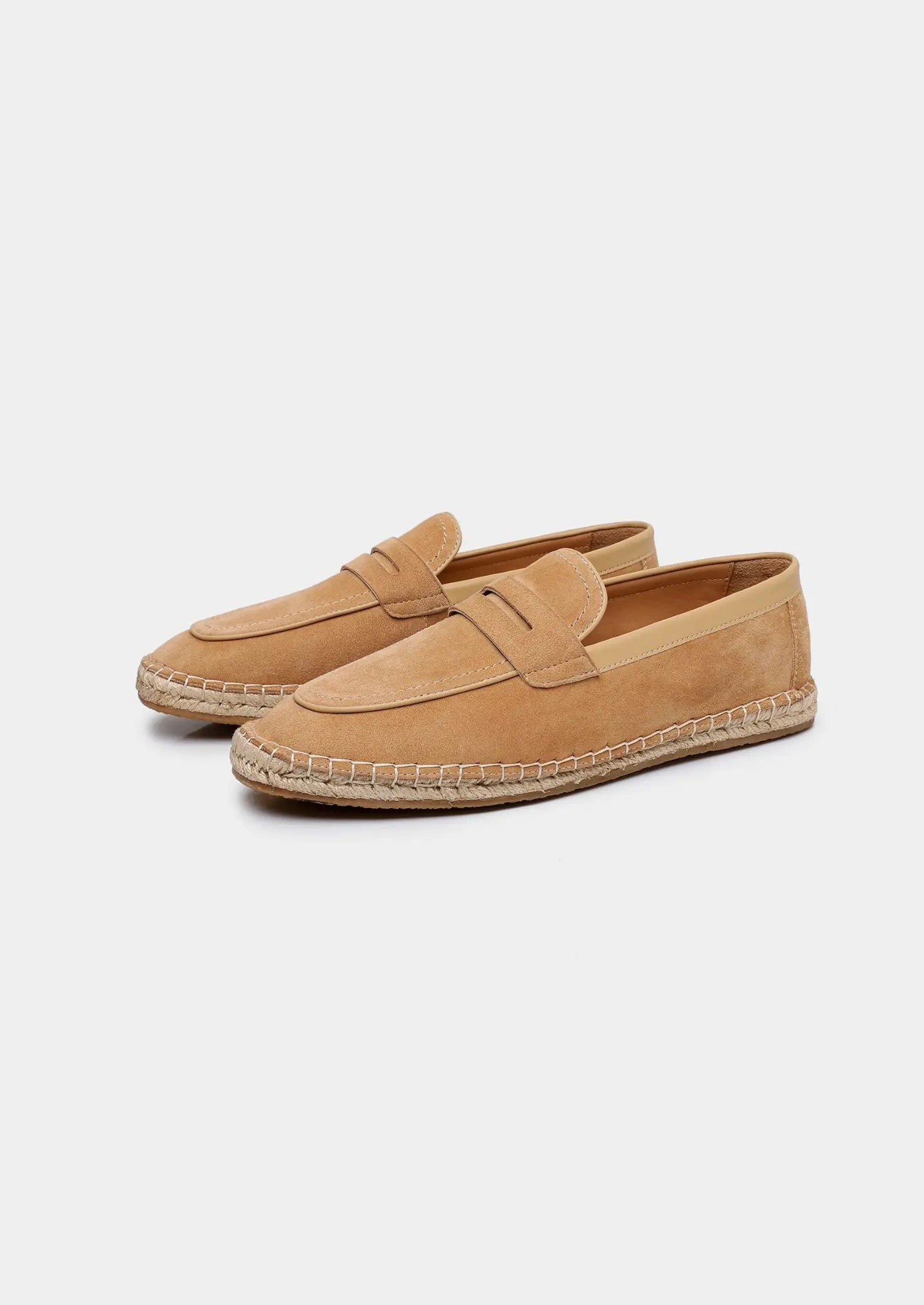 Women's Beige Suede Penny Seaside Espadrilles 0