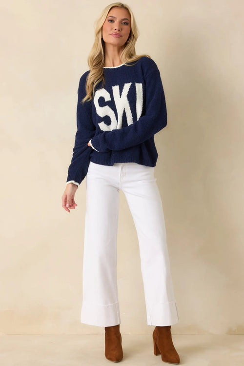 Women's Best I've Seen White Stretch Wide Leg Cuffed Jeans | 81% Cotton 1
