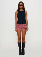 Women's Biscotti Low Rise Bloomer Shorts Red Gingham | Low-rise bloomer Shorts 6