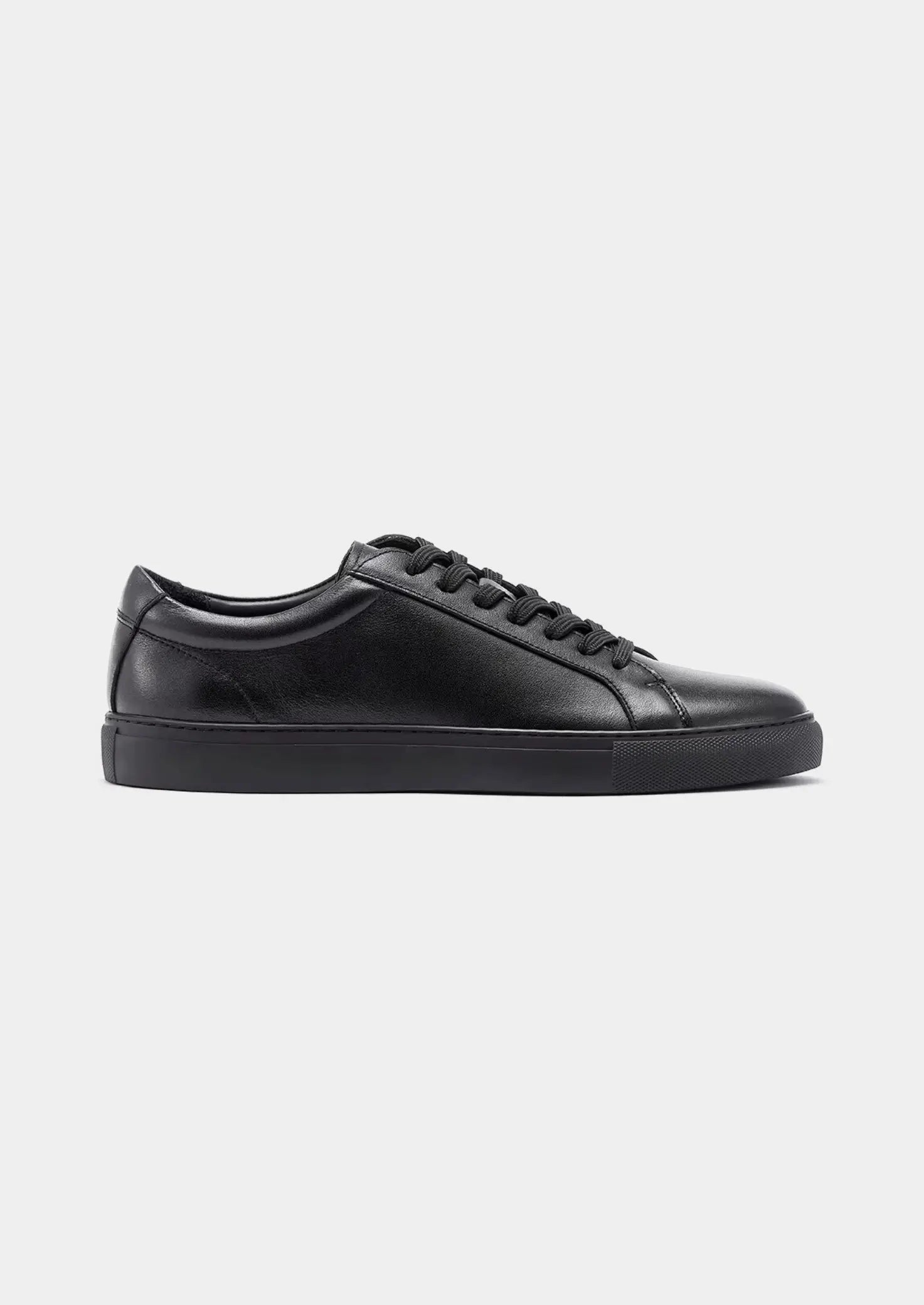 Women's Black Minimal Leather Sneaker 0