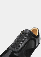 Women's Black Retro Hybrid Suede Leather Runner 2