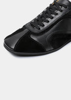 Women's Black Retro Hybrid Suede Leather Runner 5