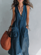 Bohemian Chic | Women's Wide Leg Jumpsuit with Functional Pockets | Effortless Style for All Occasions