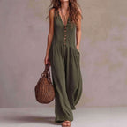 Bohemian Style | Women's Loungewear Two Piece Set with Ruffle V-Neck | Flowy Comfortable Design for Effortless Everyday Wear