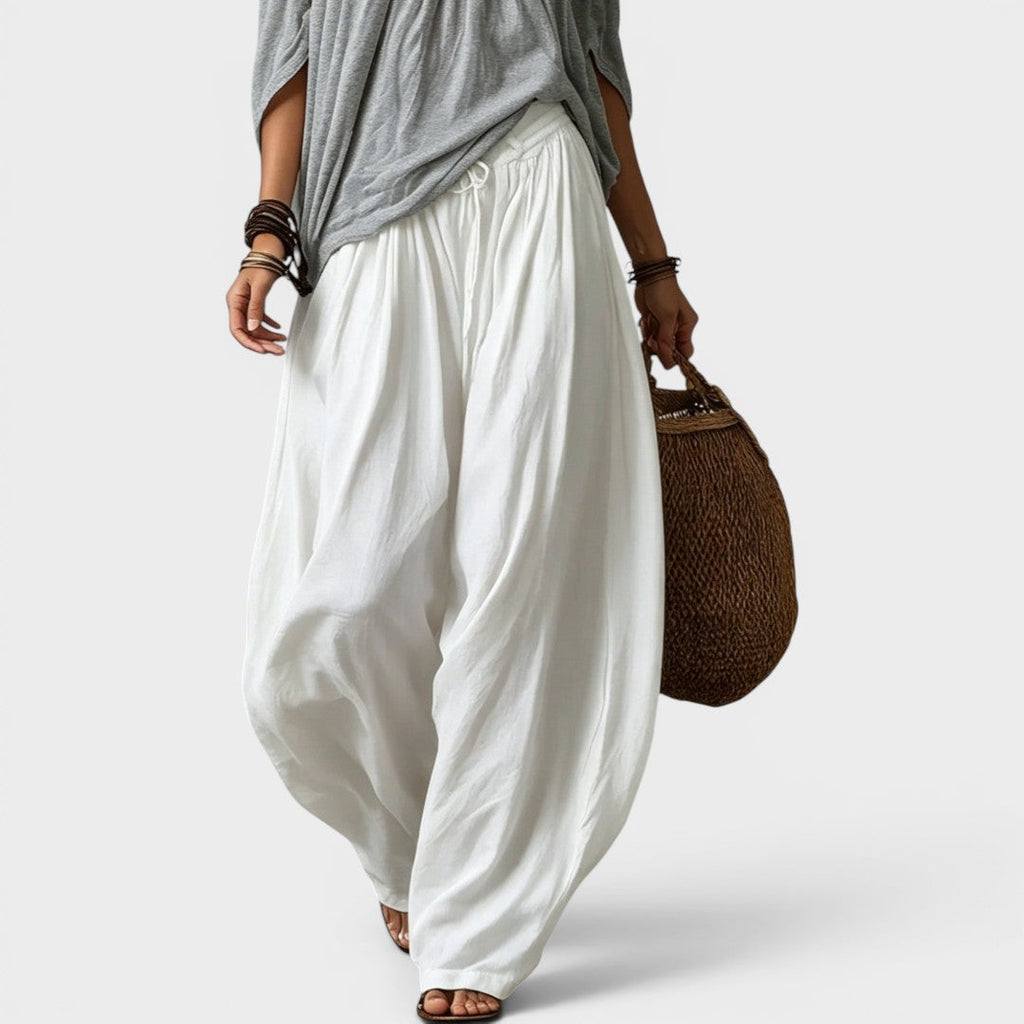 Boho Chic | Two Piece Set with Off-Shoulder Top & Wide Leg Pants | Effortless Style for Warm Weather