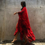 Boho Printed Kimono with Fringed Detail | Versatile Cover-Up for Women
