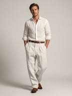Bram Veld | Men's Linen Trousers Relaxed Fit