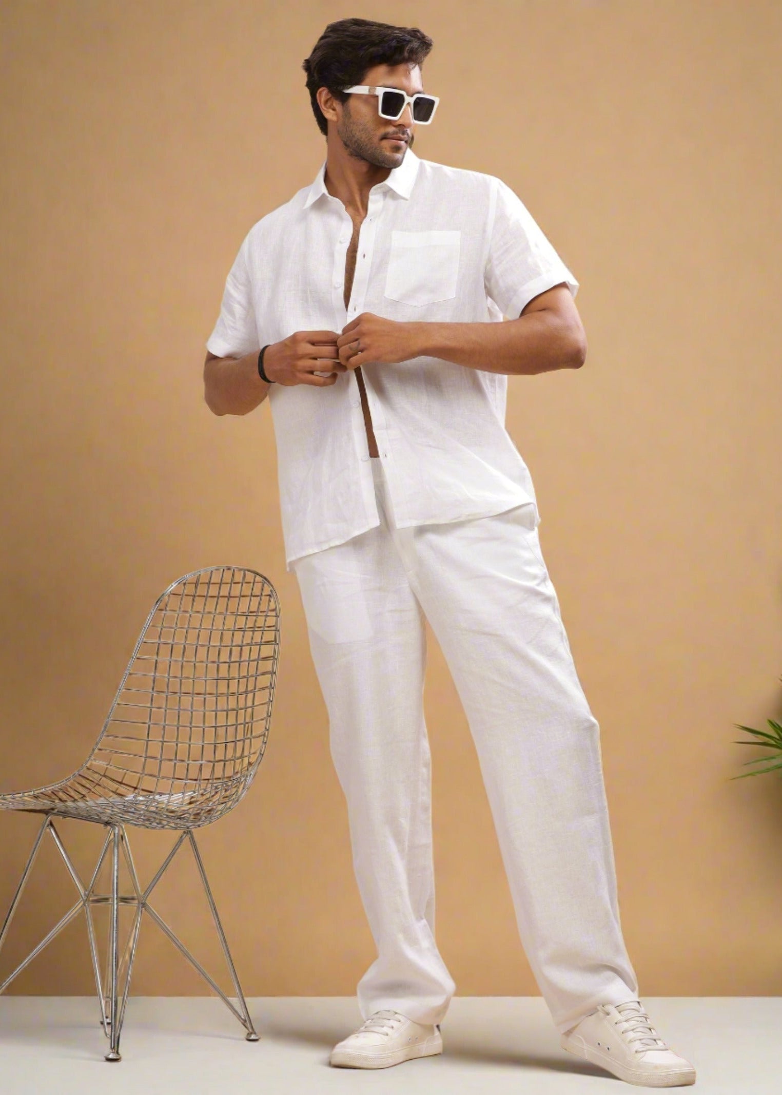 Breeze | Men's Casual Pants with Full Elastic Waistband | Lightweight Linen Trousers for Ultimate Comfort