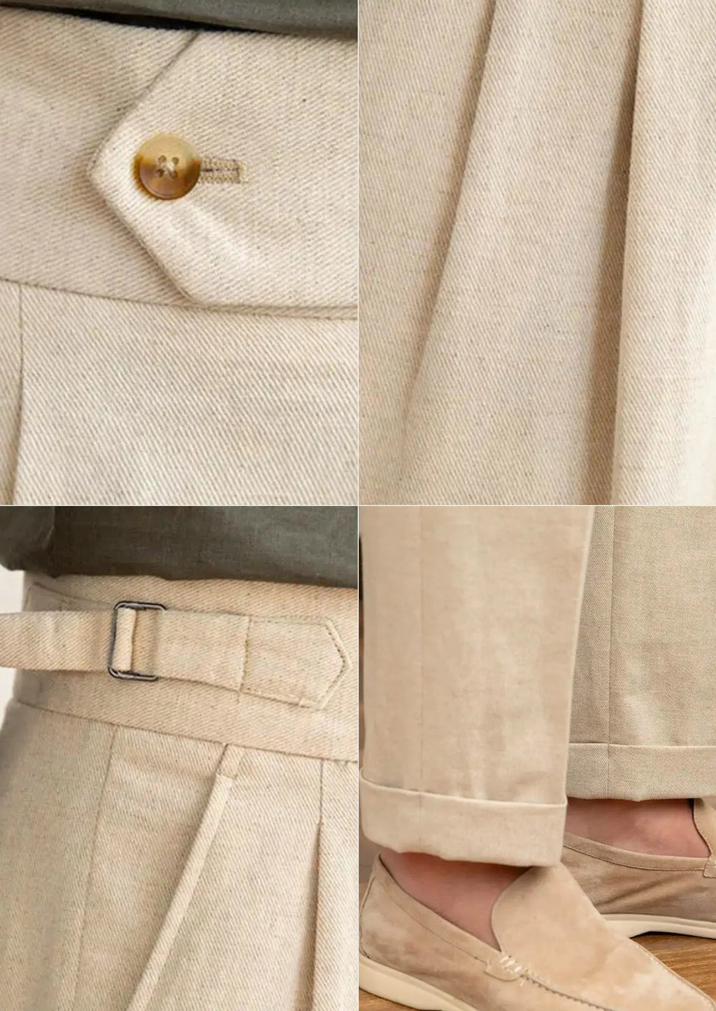 Women's Cagliari Pleated Coastal Trousers - Sand 2