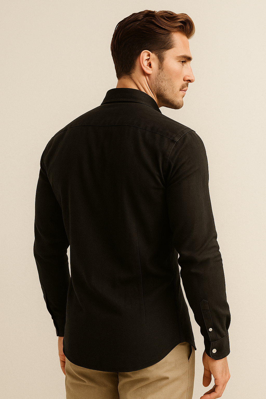 Capri Collection | Black Linen Button Down Shirt with Classic Design | Breathable Fabric for Warm-Weather Comfort