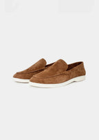 Women's Caramel Classic Suede Loafers 0