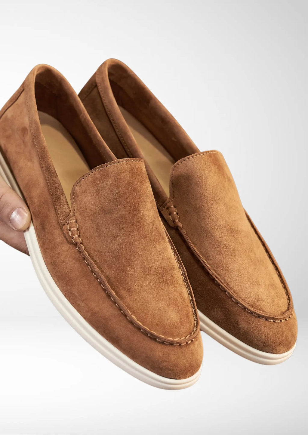 Women's Caramel Classic Suede Loafers 2