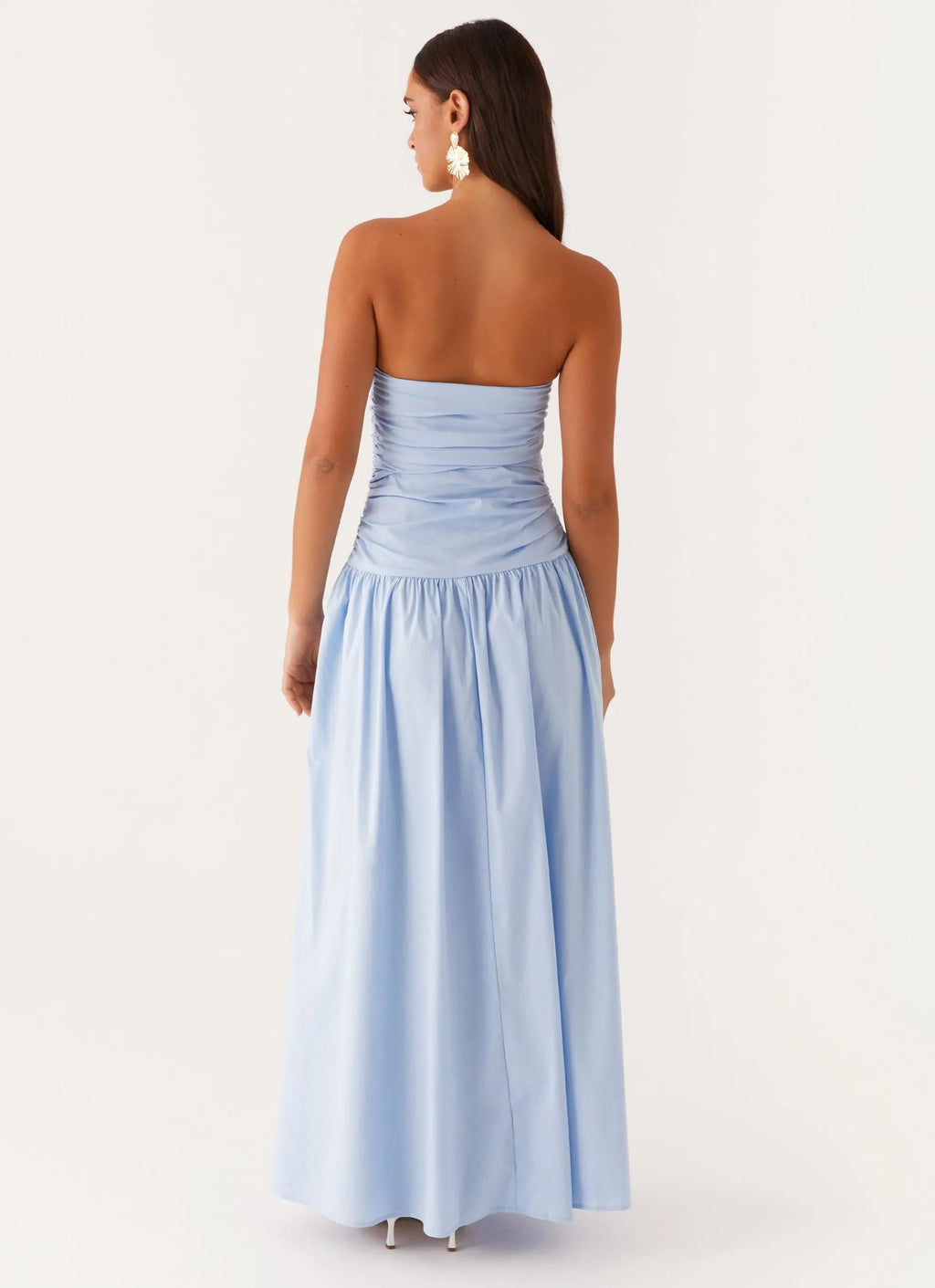Women's Carmel Collection | Strapless Maxi Dress with Ruched Sides | Elegant Long Dress for Women’s Night Out | Maxi len 3