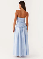 Women's Carmel Collection | Strapless Maxi Dress with Ruched Sides | Elegant Long Dress for Women’s Night Out | Maxi len 3