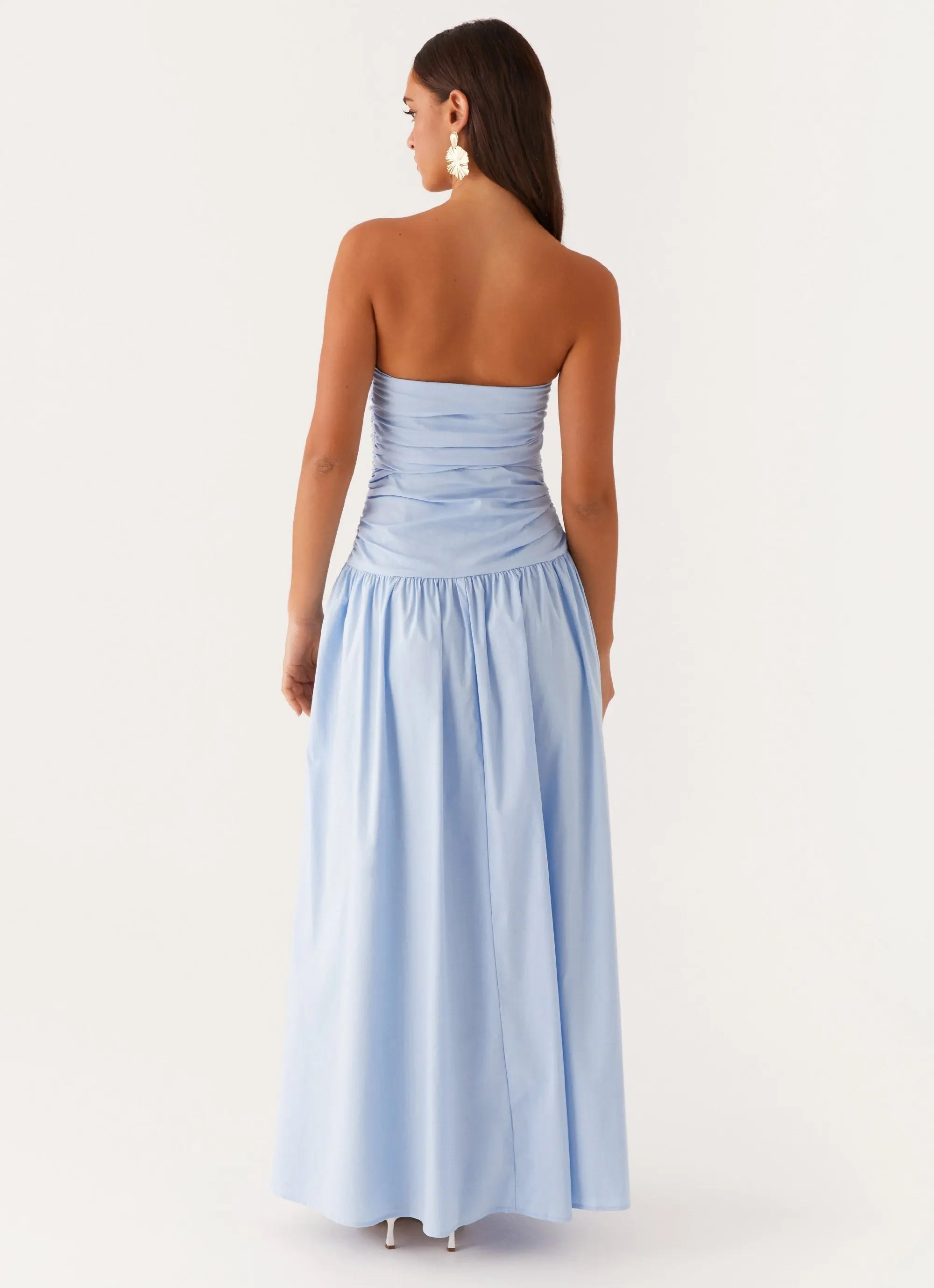 Women's Carmel Collection | Strapless Maxi Dress with Ruched Sides | Elegant Long Dress for Women’s Night Out | Maxi len 3