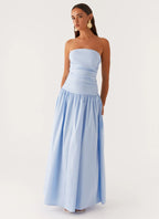 Women's Carmel Collection | Strapless Maxi Dress with Ruched Sides | Elegant Long Dress for Women’s Night Out | Maxi len 4