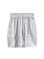 Casual Collection | Women's Knit Set with Cable Knit Design | Comfortable T-Shirt & Shorts for Everyday Style