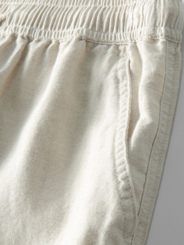 Casual Men’s Clothing | Short Sleeve Shirt & Drawstring Pants Set for Effortless Style