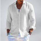Celestiella | Men's Dress Shirt in Premium Linen with Soft Collar | Breathable Comfort for Effortless Style