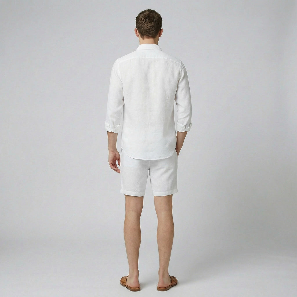 Celestiella | Men's Dress Shirt in Premium Linen with Soft Collar | Breathable Comfort for Effortless Style