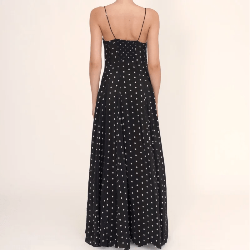 Maxi Dress for Women with V-Neckline & Backless Design – Trendy...