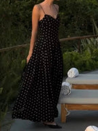 Maxi Dress for Women with V-Neckline & Backless Design – Trendy...