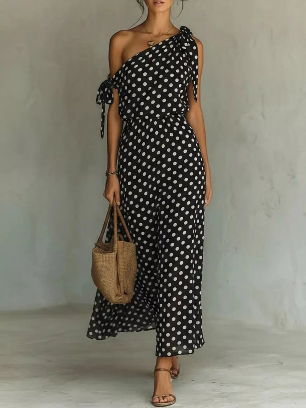 Chic Collection | Women's Maxi Dress with One-Shoulder Design | Versatile Summer Dress for Effortless Style