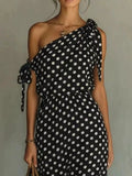 Chic Collection | Women's Maxi Dress with One-Shoulder Design | Versatile Summer Dress for Effortless Style