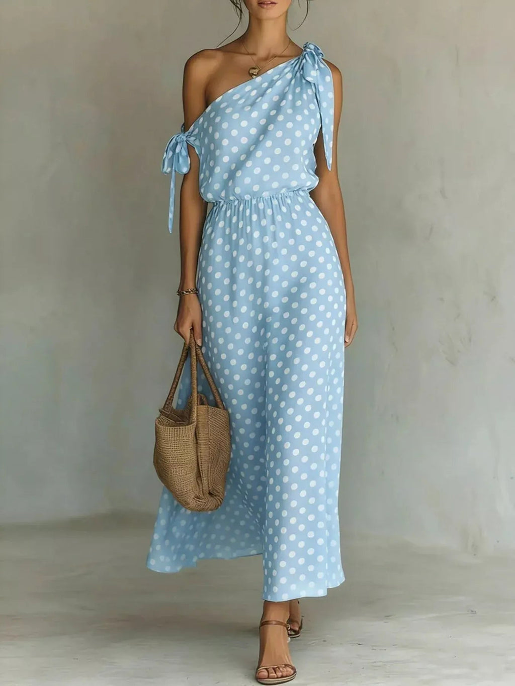 Chic Collection | Women's Maxi Dress with One-Shoulder Design | Versatile Summer Dress for Effortless Style