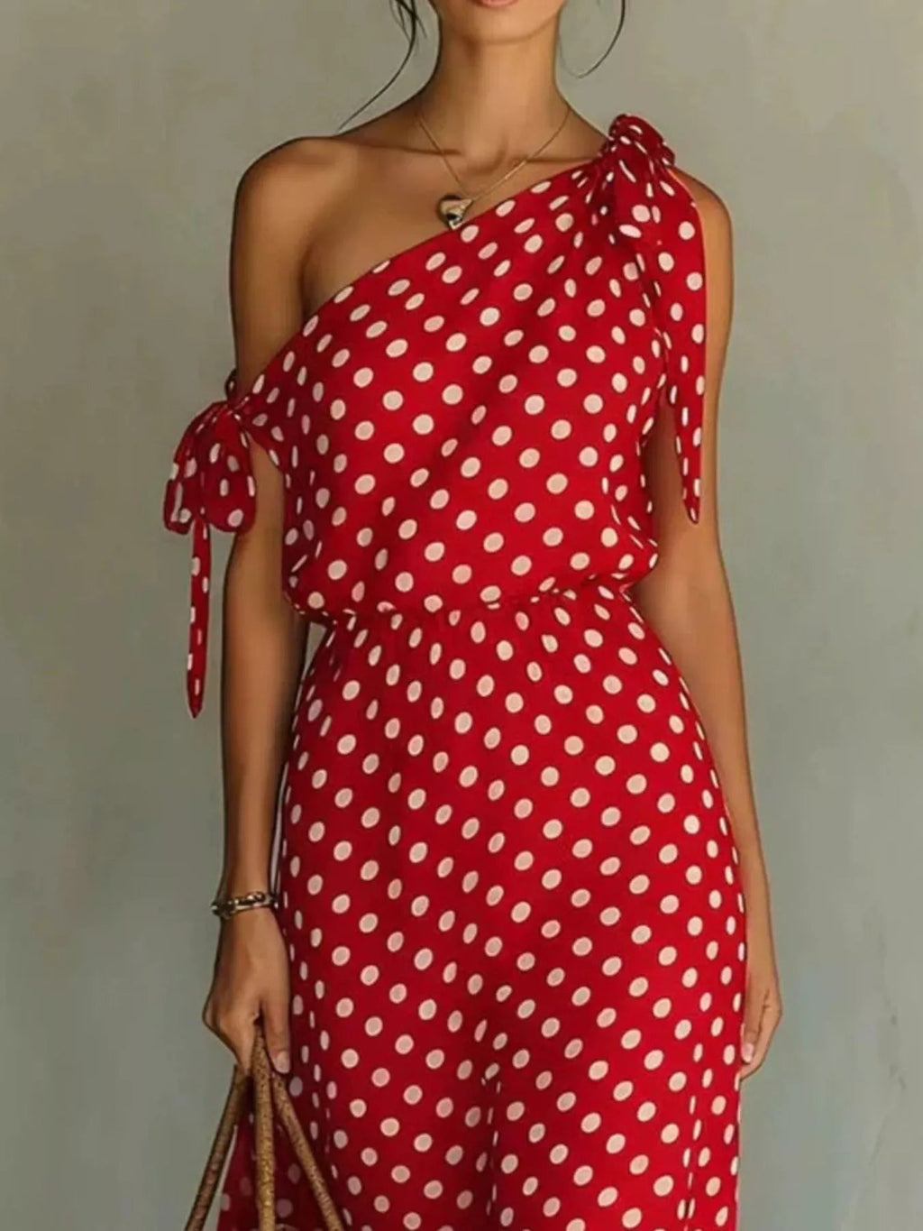 Chic Collection | Women's Maxi Dress with One-Shoulder Design | Versatile Summer Dress for Effortless Style