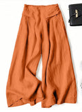 Chic Linen | Women's Culottes with Relaxed Fit & Premium Knit Texture | Effortless Summer Style