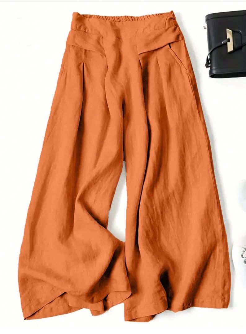 Chic Linen | Women's Culottes with Relaxed Fit & Premium Knit Texture | Effortless Summer Style