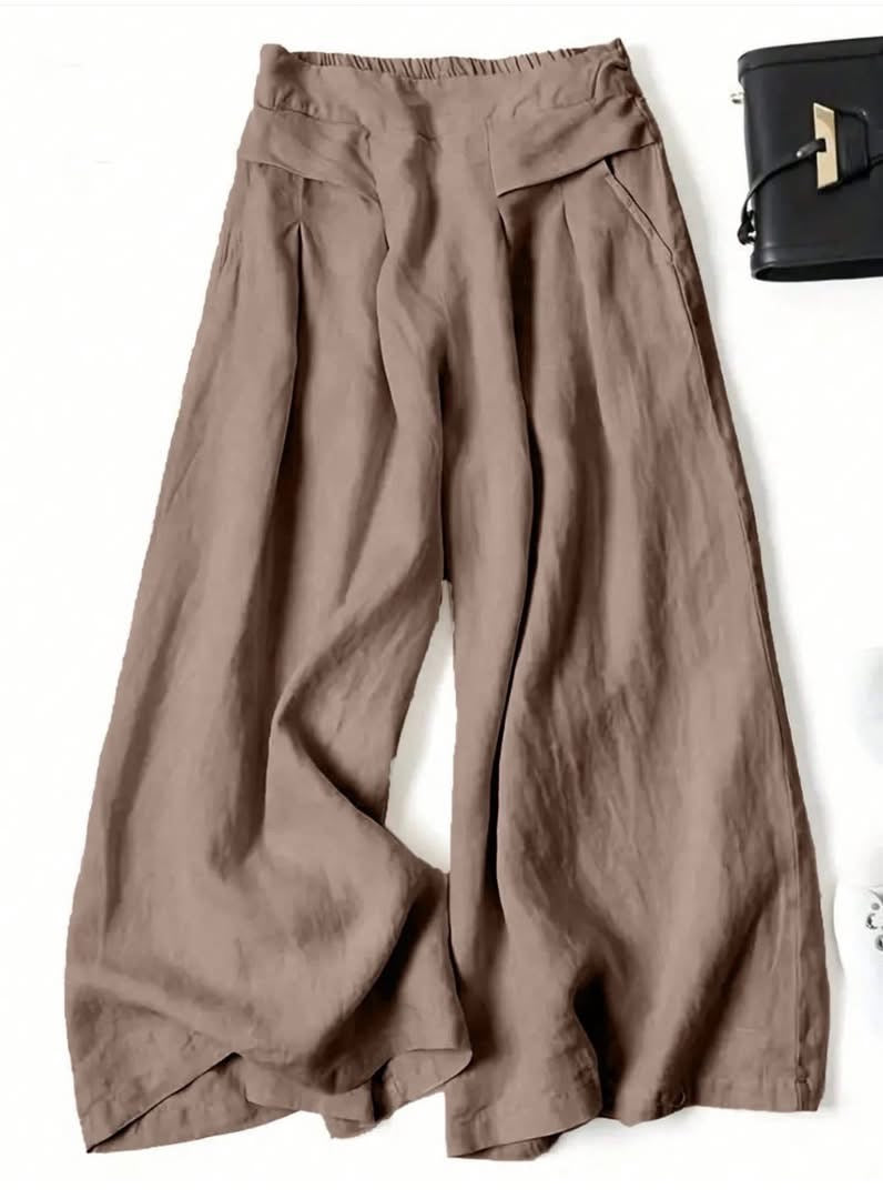 Chic Linen | Women's Culottes with Relaxed Fit & Premium Knit Texture | Effortless Summer Style