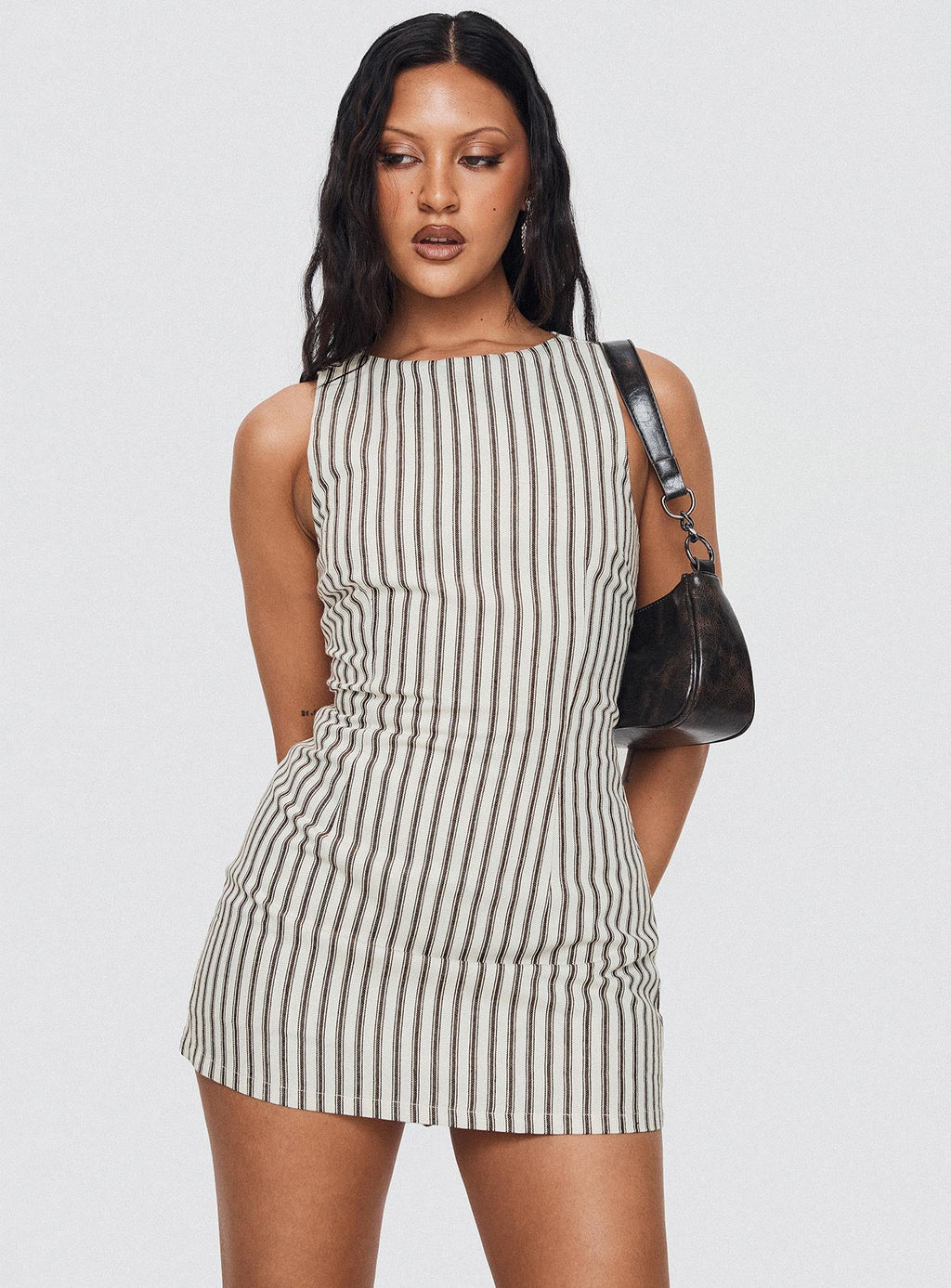 Chic Stripes | Women's Romper with Tie-Back Design | Comfortable Summer Outfit for Effortless Style