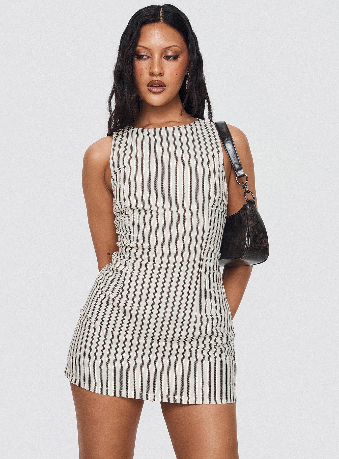 Chic Stripes | Women's Romper with Tie-Back Design | Comfortable Summer Outfit for Effortless Style
