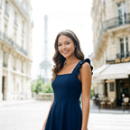 Ruffle-Strap Lightweight Mini Dress