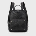 Chic Vegan Leather Backpack | Spacious Everyday Rucksack with Floral Design for Organized Travel