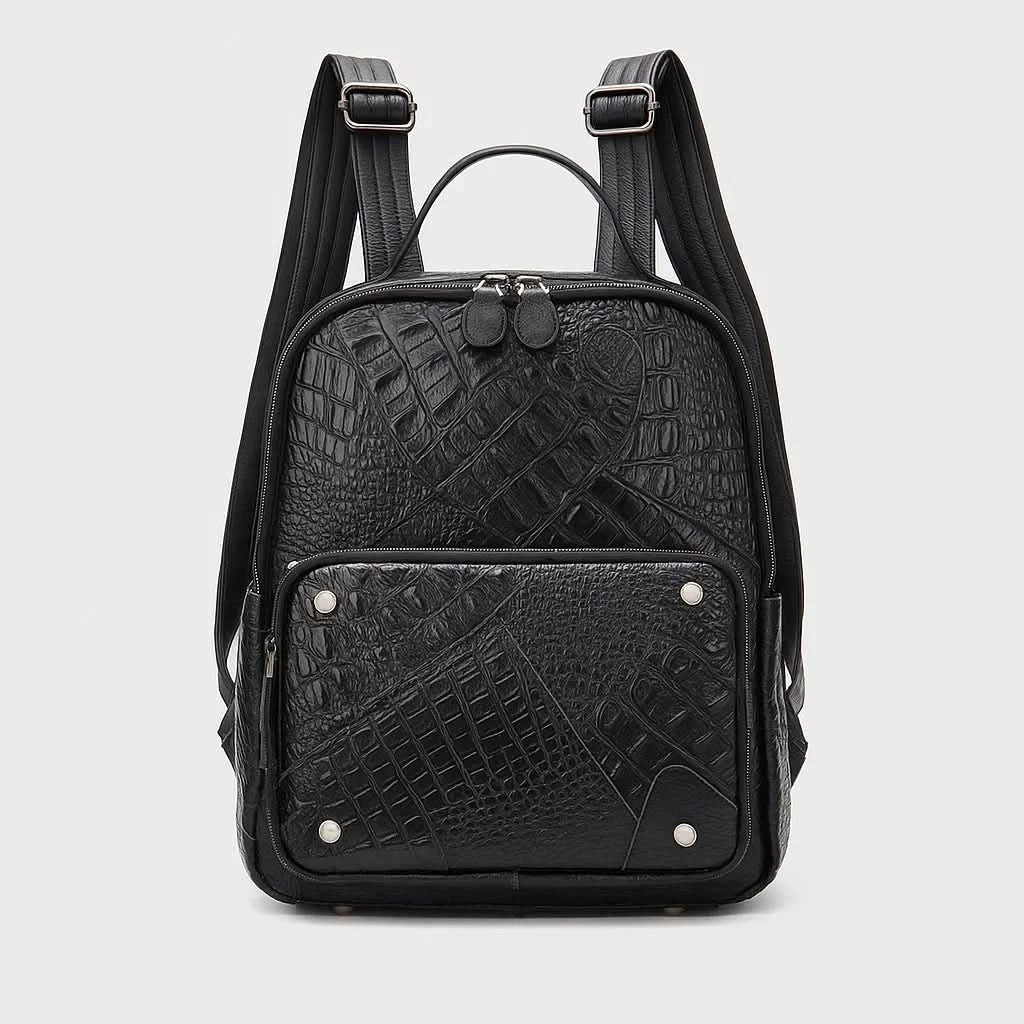 Chic Vegan Leather Backpack | Spacious Everyday Rucksack with Floral Design for Organized Travel