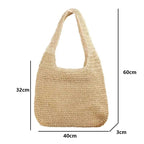 Chic Woven Straw Beach Bag | Large Capacity Tote for Effortless Summer Style
