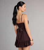 Chiffon Babydoll Dress | Sweetheart Neckline with Tie-Back Detail | Elegant Mini Dress for Effortless Style