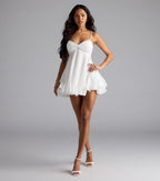 Chiffon Babydoll Dress | Sweetheart Neckline with Tie-Back Detail | Elegant Mini Dress for Effortless Style