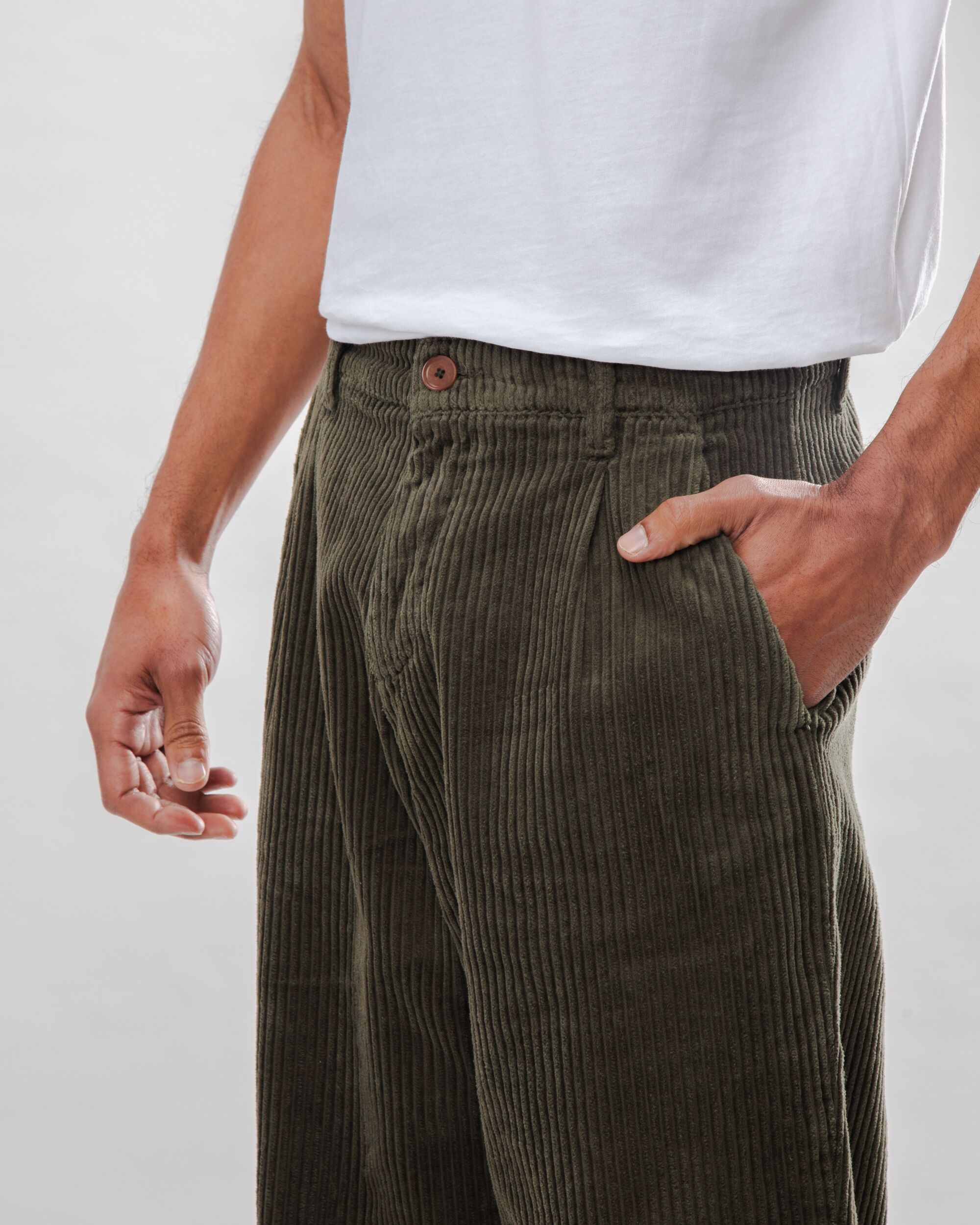 Chino Pants | Soft Corduroy with Pleated Design for Comfort and Style